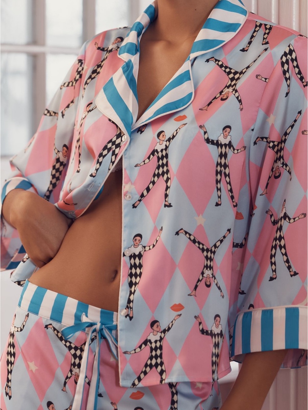 Karen Mabon Harlequin Pajama Set Medium - Picture 2 of 11